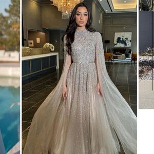 Iyza Belaar Modest Beaded A-line Noor Gown